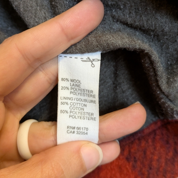 Free People Buffalo Plaid Wool Jacket Coat - Size 0 - Picture 5 of 12